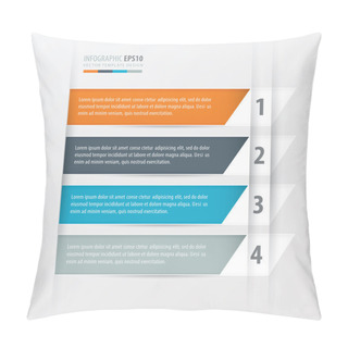 Personality  Tilted Squares Modern Infographics Banner. Pillow Covers