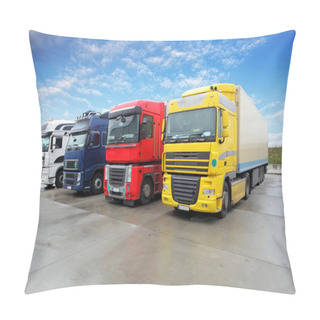 Personality  Truck In Warehouse - Cargo Transport Pillow Covers