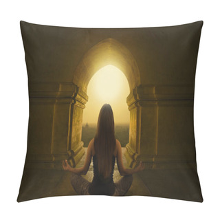 Personality  Spiritual Meditation Connected With The Energy Of The Universe Pillow Covers
