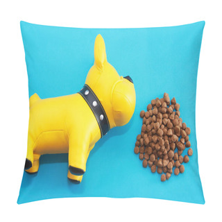 Personality  Yellow Toy Dog Eats Dry Animal Food Pillow Covers