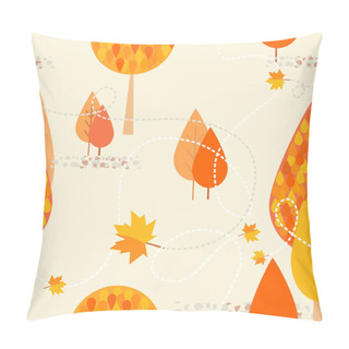 Personality  Seamless Pattern With Autumn Trees. Pillow Covers