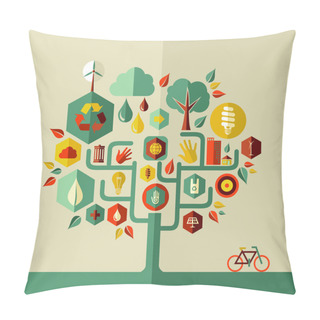 Personality  Eco Sustainable Life Tree Pillow Covers