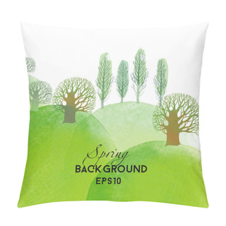 Personality  Watercolor Spring Landscape Pillow Covers