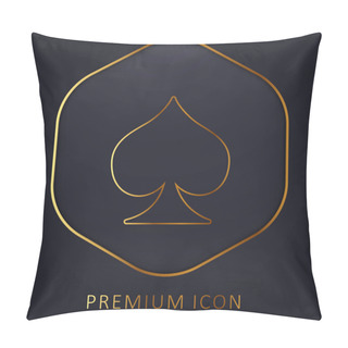 Personality  Ace Of Spades Golden Line Premium Logo Or Icon Pillow Covers