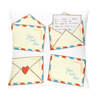 Personality  Set Of Mail In Doodle Style Pillow Covers