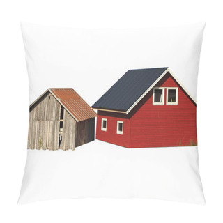 Personality  Colored Houses Isolated On A White Background Pillow Covers