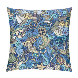 Personality  Seamless Pattern Sealife And Marine Pillow Covers