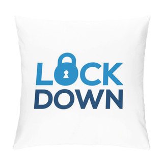 Personality  Lock Down Icon Design. Coronavirus Outbreak Stop Virus. Isolated Vector Icon Of Virus On White Background For Poster, Banner, Flyer. Pillow Covers