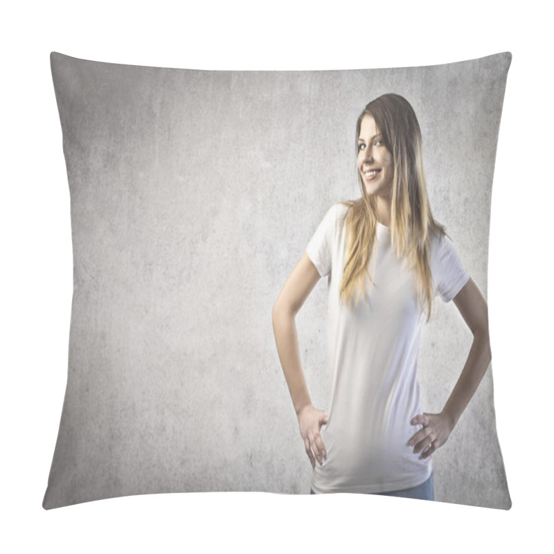 Personality  Happy woman pillow covers