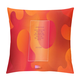 Personality  Orange Abstract Design With Randomly Drawn Oval Shapes Pillow Covers