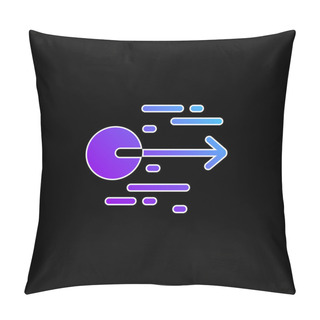 Personality  Acceleration Blue Gradient Vector Icon Pillow Covers