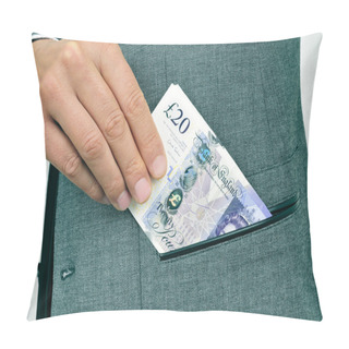 Personality  Pound Starling Bills In The Pocket Pillow Covers