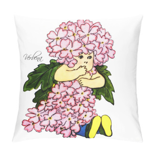 Personality  Flower Children Verbena Pillow Covers