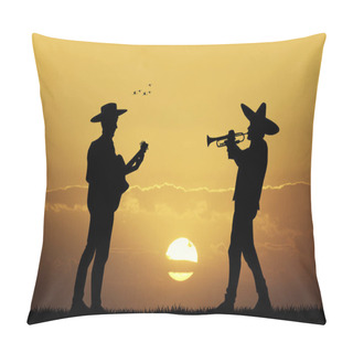 Personality  Mariachi Band At Sunset Pillow Covers