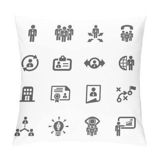 Personality  Human Resource Management Icon Set 2, Vector Eps10 Pillow Covers