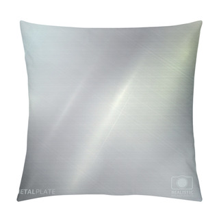 Personality  Grey Chrome Metal Texture Pillow Covers