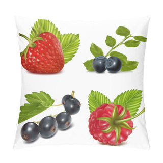 Personality  Set Of Berries With Leaves. Pillow Covers