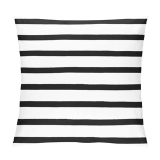 Personality  Seamless Pattern With Horizontal Hand Drawn Black Markers Stripes Isolated On White Background. Minimalistic Design. Vector Illustration. Pillow Covers