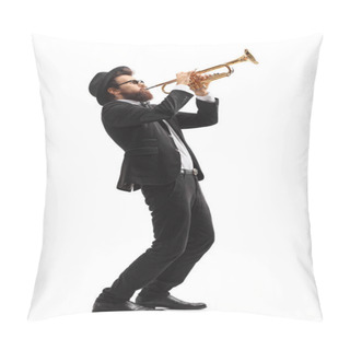 Personality  Musician Playing A Trumpet Pillow Covers