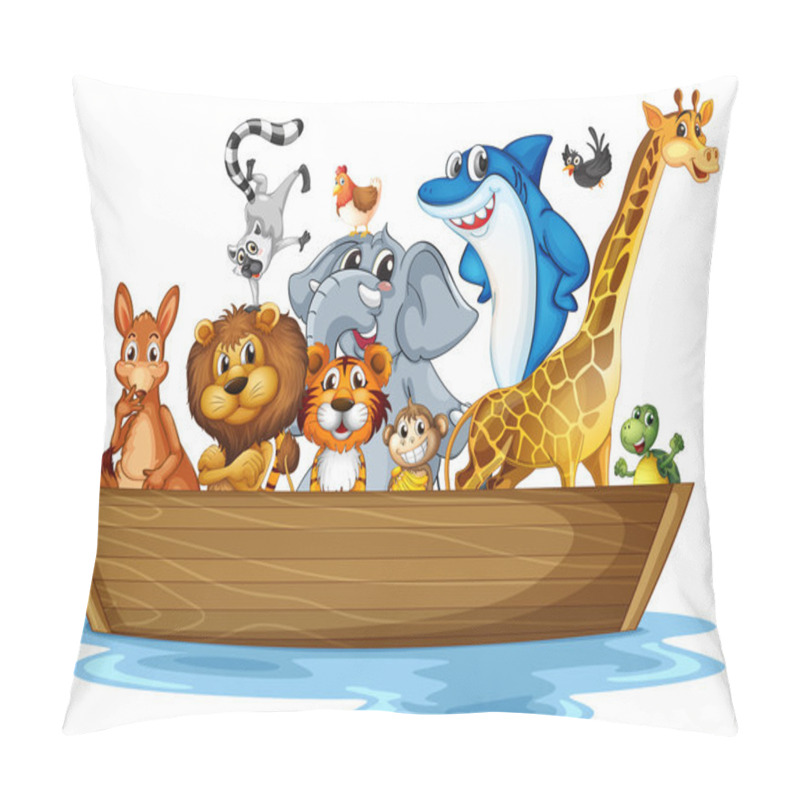 Personality  Animal On Boat Pillow Covers
