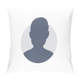 Personality  Default Avatar Profile. User Profile Icon. Profile Picture, Portrait Symbol. User Member, People Icon In Flat Style. Circle Button With Avatar Photo Silhouette Vector Design And Illustration. Pillow Covers