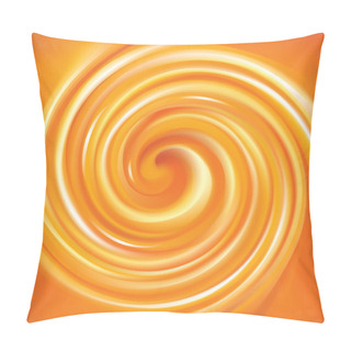 Personality  Vector Swirling Backdrop Vivid Orange Color Pillow Covers