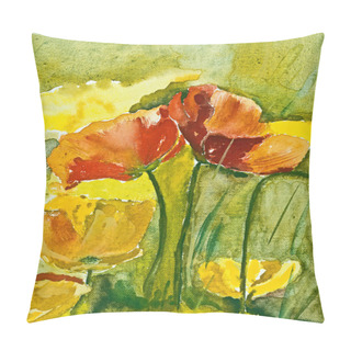 Personality  Poppies Pillow Covers