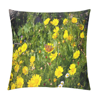 Personality  Yellow Wildflowers . Pillow Covers