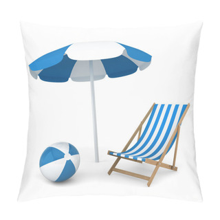 Personality  Beach Umbrella, Chair And Ball Pillow Covers