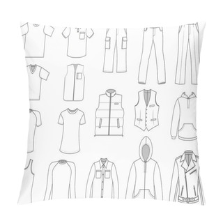 Personality  Man Clothes Collection Pillow Covers