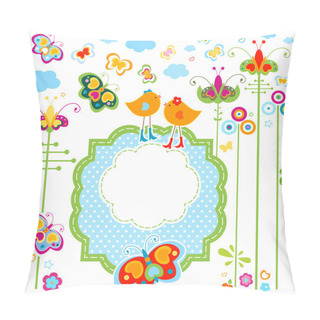 Personality  Fashion Birds Card Pillow Covers