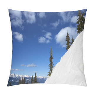 Personality  Snow Covered Mountain Side. Pillow Covers