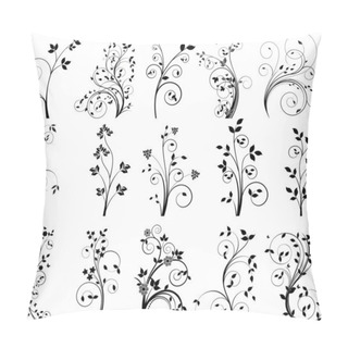 Personality  Floral Design Vector Set Pillow Covers
