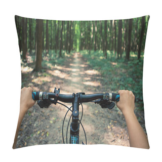 Personality  Mountain Biking Down Hill Pillow Covers