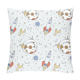 Personality  Seamless Cute Childish Pattern With Hand Drawn Cute Animals. Creative Doodle Kids Texture For Fabric, Wrapping, Textile, Wallpaper, Prints, Apparel Pillow Covers