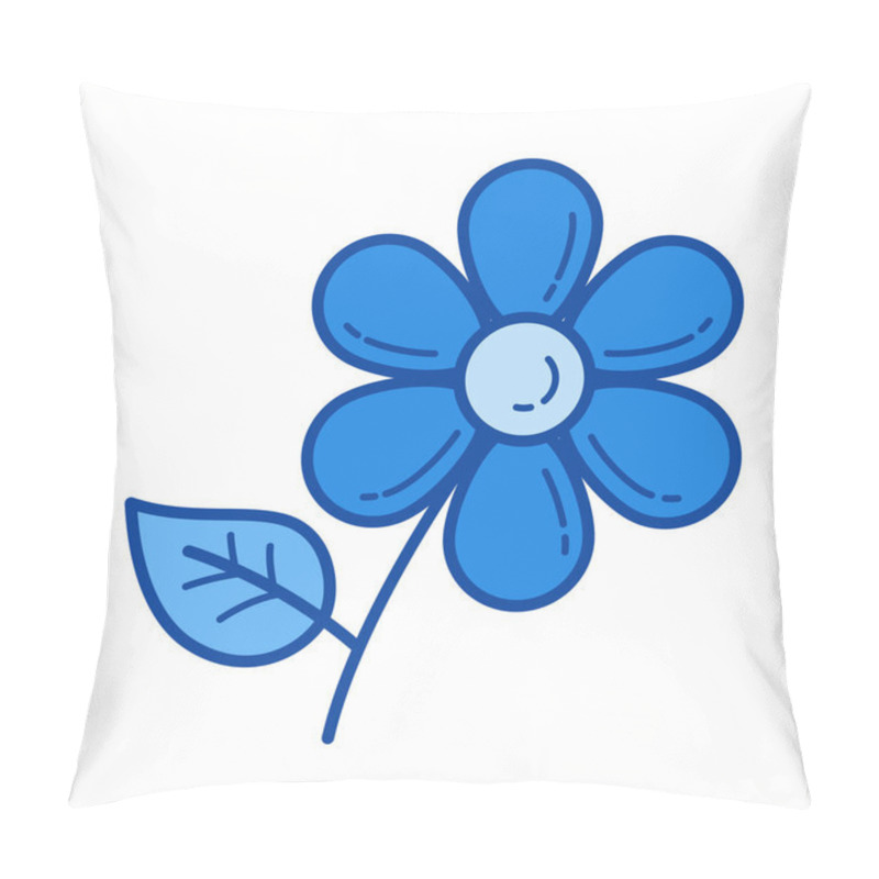 Personality  Flower line icon. pillow covers