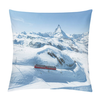 Personality  Famous Matterhorn Peak With Gornergrat Train In Zermatt Area, Switzerland Pillow Covers