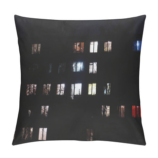 Personality  Night Windows Of Houses Pillow Covers