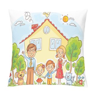 Personality  Family At The House Pillow Covers
