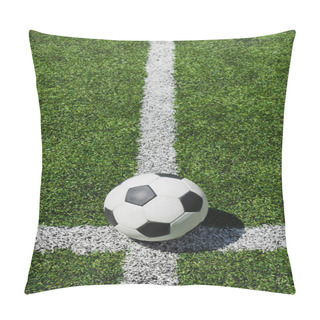 Personality  Soccer Ball On Pitch Pillow Covers