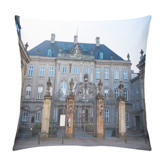 Personality  Old Gates, Blank Card And Beautiful Historical Building In Copenhagen, Denmark Pillow Covers