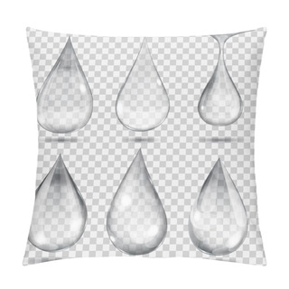 Personality  Transparent Gray Drops Pillow Covers