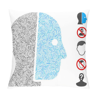 Personality  Dash Mosaic Hidden Profile Icon Pillow Covers