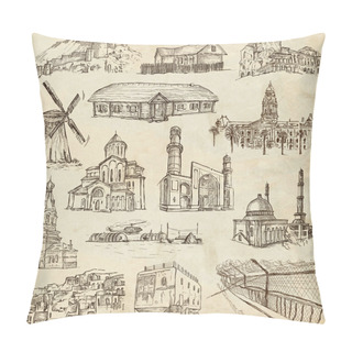 Personality  Architecture, Famous Places - Full Sized Illustrations Pillow Covers