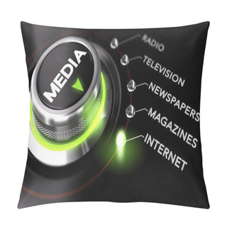 Personality  Advertising Campaign, Mass Medias Pillow Covers