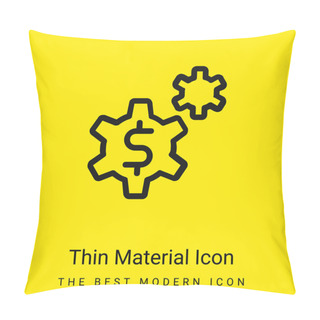 Personality  Application Minimal Bright Yellow Material Icon Pillow Covers