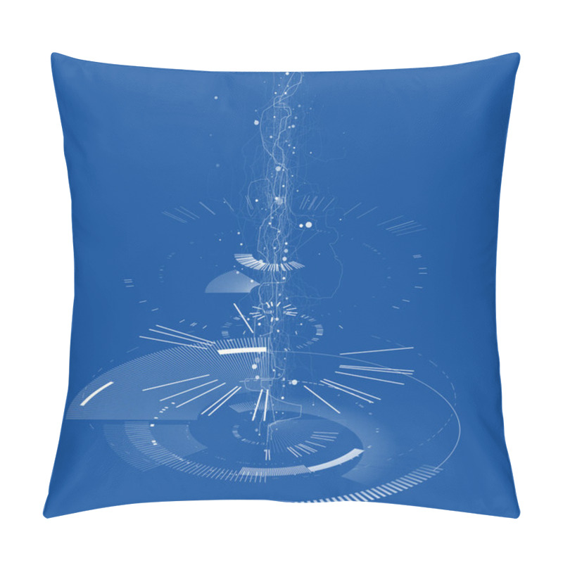 Personality  Abstract tech design background. pillow covers