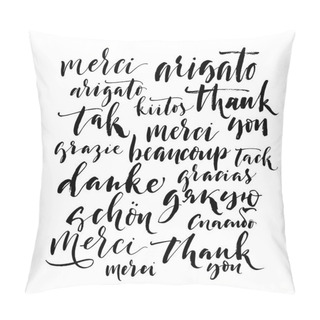 Personality  Collection Of Hand Drawn Thank You Words Pillow Covers