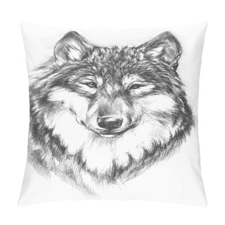Personality  Black-white Painted Wolf Pillow Covers
