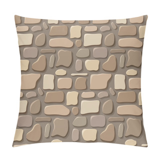 Personality  Seamless Texture Of Stone Wall. Vector Illustration. Pillow Covers